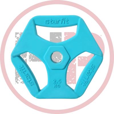 Диск обрезиненный с хватами Starfit BB-205 d=26 мм